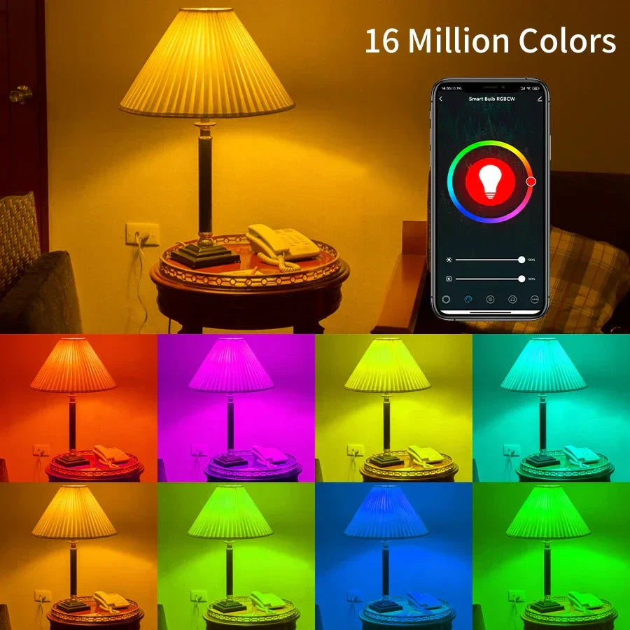 Inteligentna żarówka Tuya WiFi LED, RGB