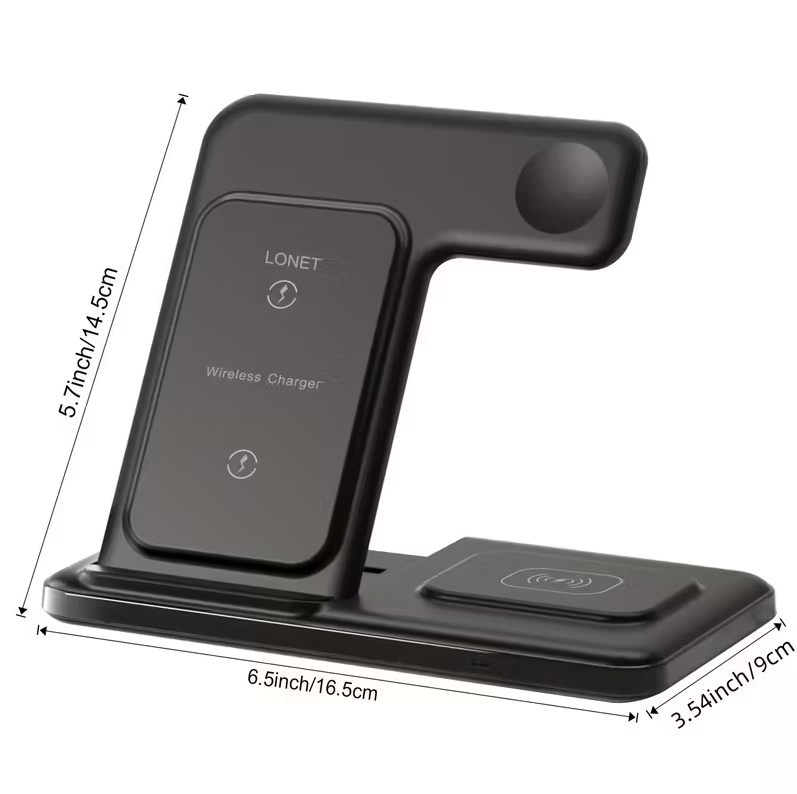 Ładowarka bezprzewodowa 3w1 - ładowanie indukcyjne!