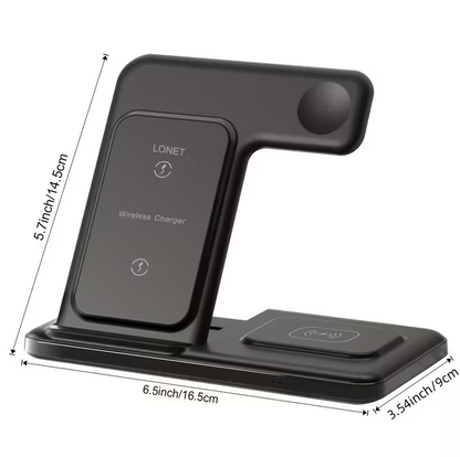Ładowarka bezprzewodowa 3w1 - ładowanie indukcyjne!